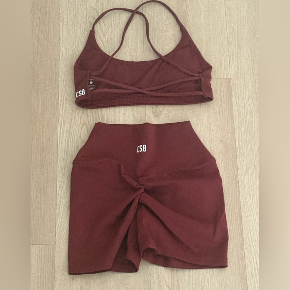 Csb bike shorts and matching sports bra  like new activewear